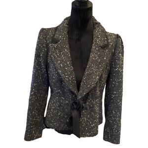 Elegant Black Tweed Women's Jacket